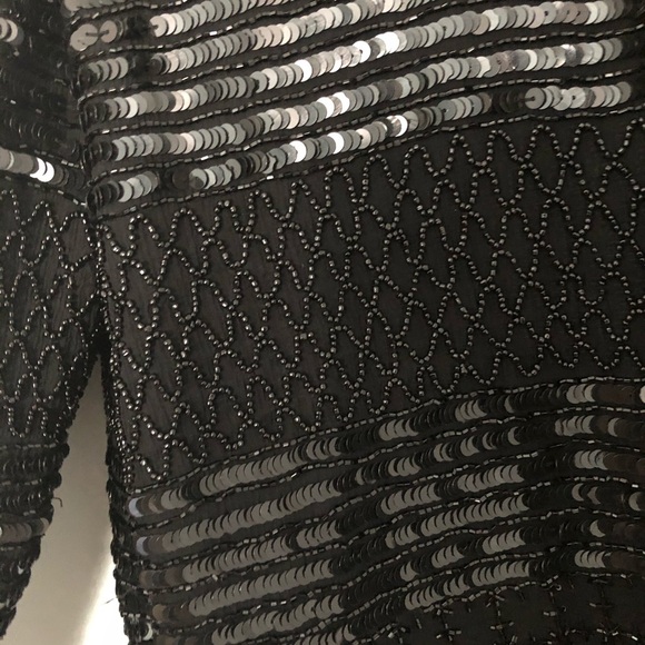 Vintage Joseph Ribkoff Beaded/Sequin Silk Jacket - Picture 3 of 5